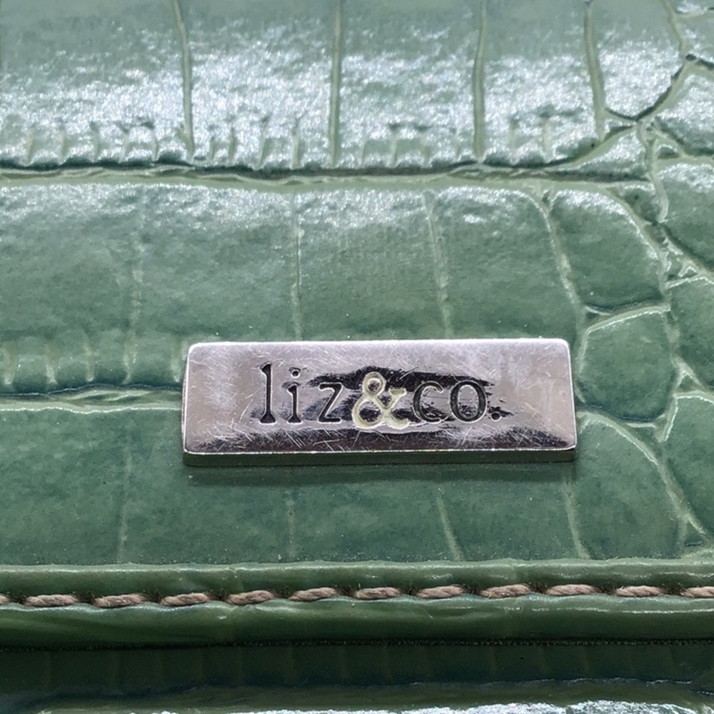 🌼3/$13🌼BUNDLE DEAL! Liz & Co Green Faux Croc Print Wallet - Picture 2 of 8